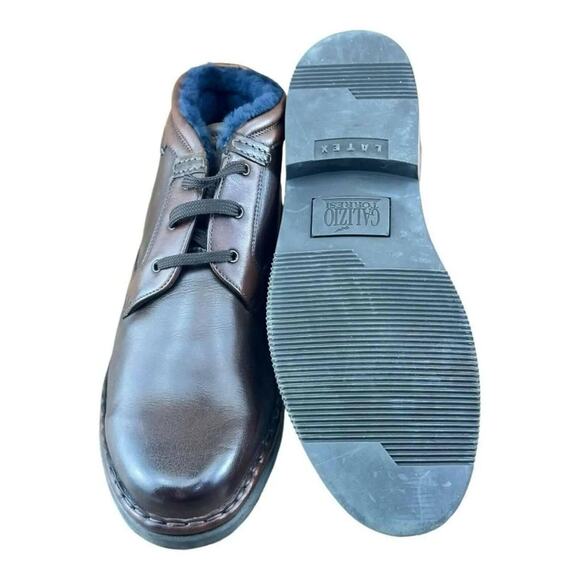 Galizio Torresi Men size 8.5-9  Goring Burnt Oxford  Boot  Brown Leather - Picture 8 of 9